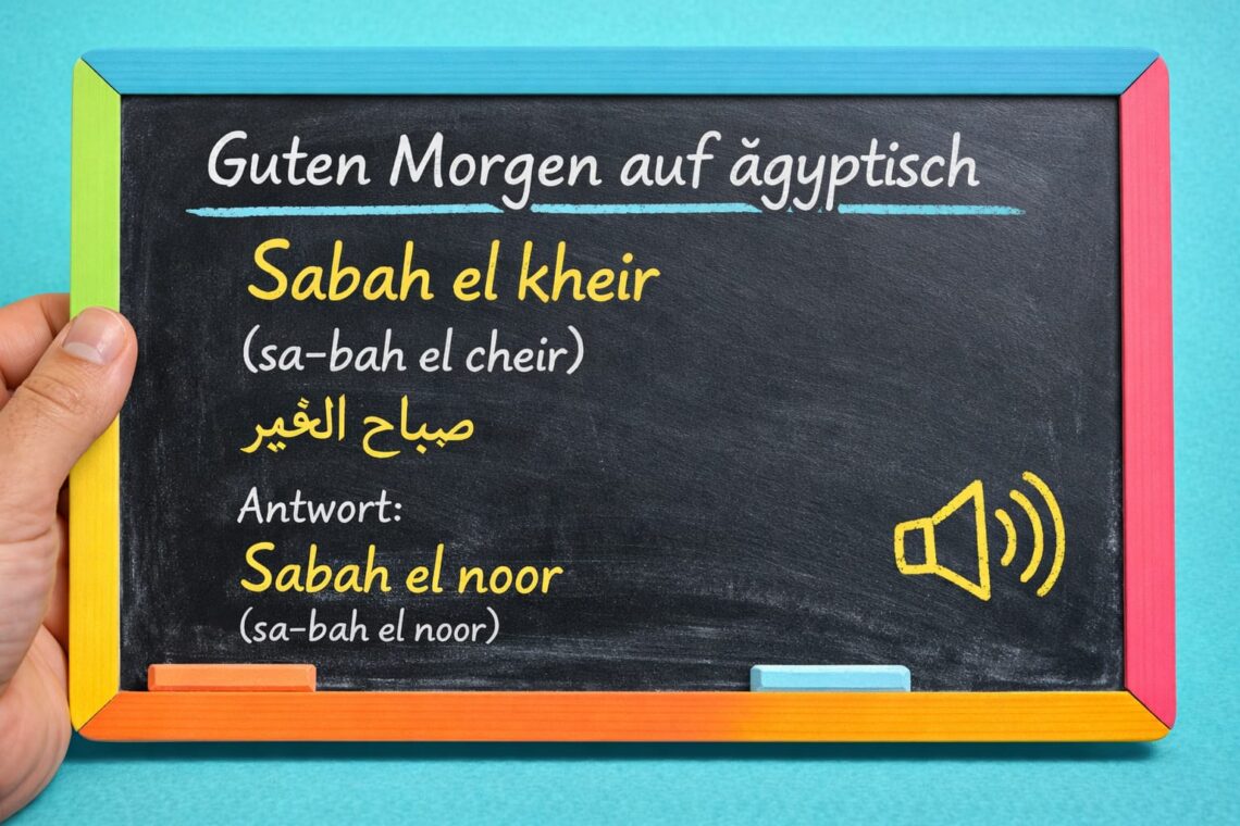Das Foto zeigt wie man Guten Morgen auf ägyptisch aussprechen kann