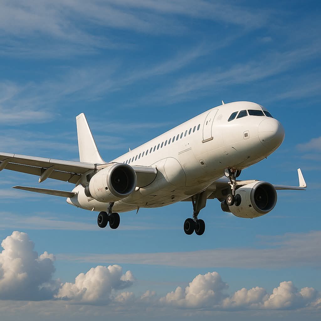 Taxi Marsa Alam Flughafen – Flugzeug landet am Flughafen bei Sonnenuntergang