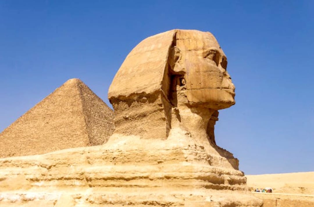 Sphinx von Gizeh bei den Pyramiden von Gizeh in Kairo während eines Ausflug von Hurghada nach Kairo 2 Tage mit Bus 