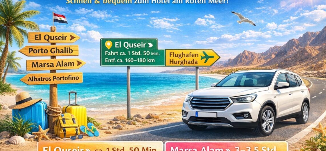 Transfer von Hurghada nach Marsa Alam – Alle Optionen, Preise & Tipps 1 Transfer von Hurghada nach Marsa Alam – private Fahrt vom Flughafen Hurghada entlang des Roten Meeres