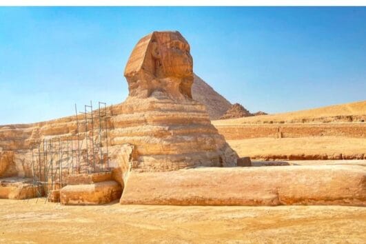 Tagesausflug nach Kairo mit dem Flugzeug von Makadi Bay - Große Sphinx von Gizeh
