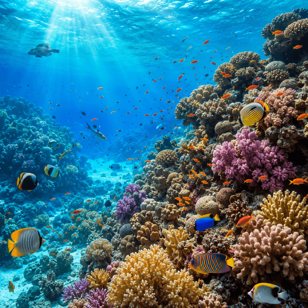 Farbenfrohes Hausriff zum Schnorcheln in Marsa Alam mit Korallen und tropischen Fischen.