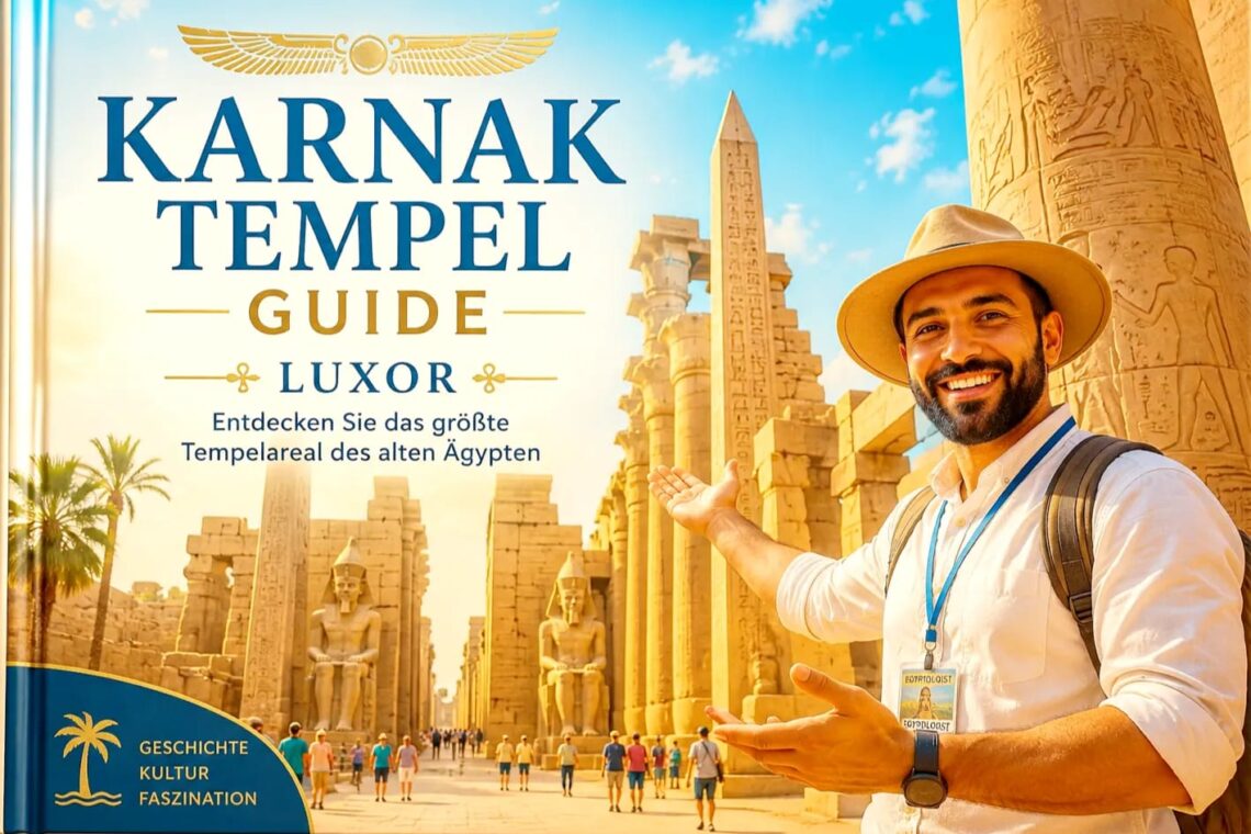 Karnak Tempel Guide – Die wichtigsten Sehenswürdigkeiten einfach erklärt 28 Karnak Tempel Guide – Deutschsprachiger Guide vor dem Karnak-Tempel in Luxor