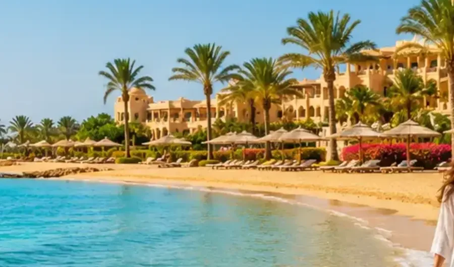 Wo ist es in Ägypten am wärmsten – sonniger Strand am Roten Meer.