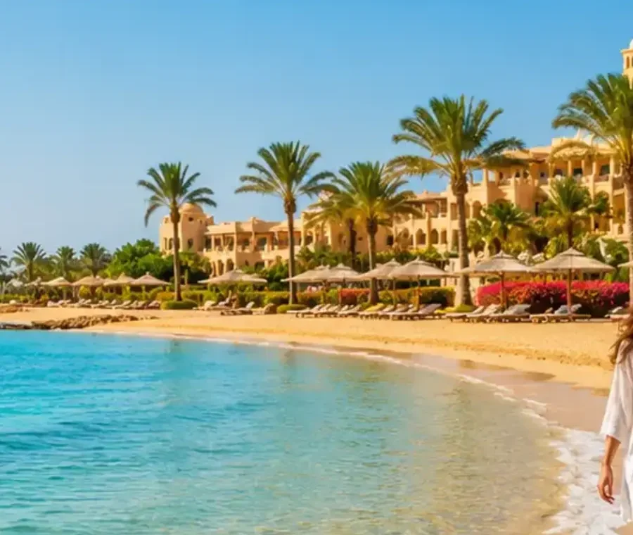 Wo ist es in Ägypten am wärmsten – sonniger Strand am Roten Meer.