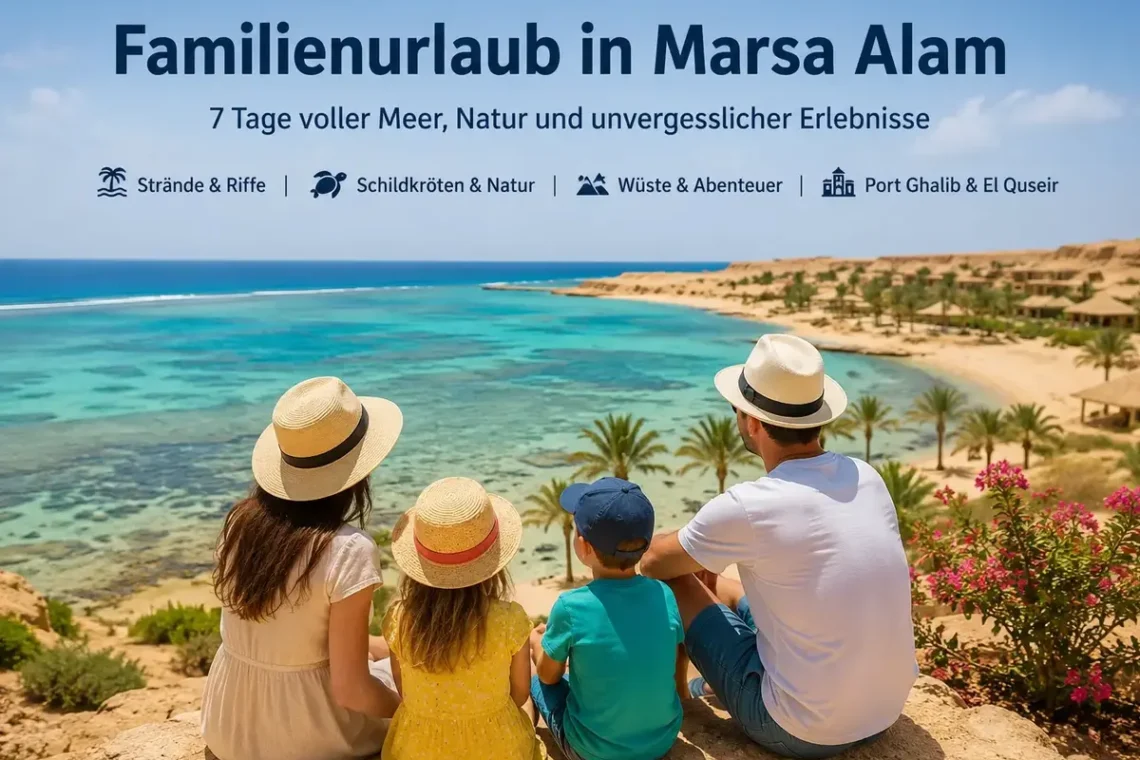 Familienurlaub Marsa Alam am Roten Meer mit Strand, Korallenriffen und familienfreundlicher Atmosphäre.