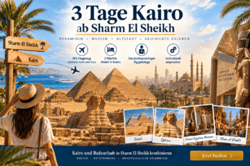3 Tage Kairo Ausflug ab Sharm El Sheikh mit Flugzeug mit Pyramiden von Gizeh, Grand Egyptian Museum und Kairo Altstadt.