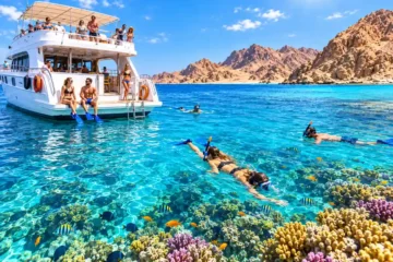 Bootstour im Ras Mohammed Nationalpark auf dem Roten Meer.