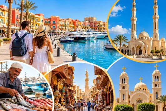 Hurghada Stadtrundfahrt ab Makadi Bay mit Marina, El Mina Moschee und Altstadt
