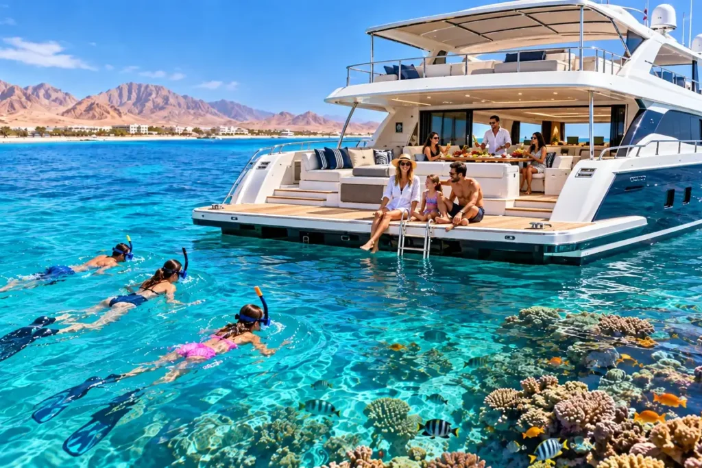 Ras Mohammed Nationalpark – Sehenswürdigkeiten, Schnorcheln & Tipps 2 Private Bootstour im Ras Mohammed Nationalpark ab Sharm El Sheikh.