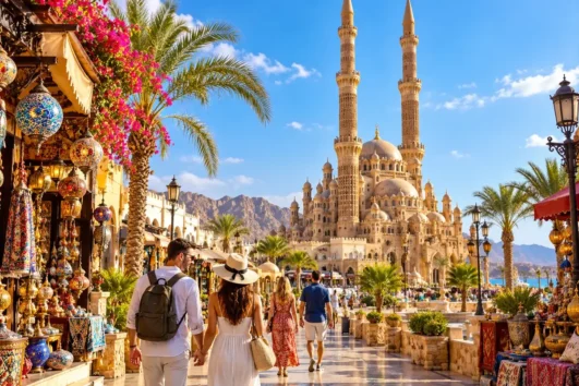 Private Sharm El Sheikh Stadtrundfahrt mit Old Market und Al-Sahaba-Moschee.