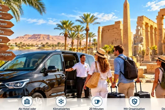 Transfer Hurghada nach Luxor mit privatem klimatisiertem Fahrzeug